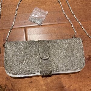 Silver Beaded Clutch from Newport News